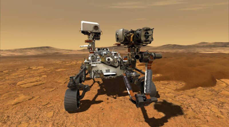 rover Perseverance / zdroj: https://cs.wikipedia.org/wiki/Perseverance_(rover)#/media/Soubor:PIA23764-MarsPerseveranceRover-ArtistConcept-20200305.jpg