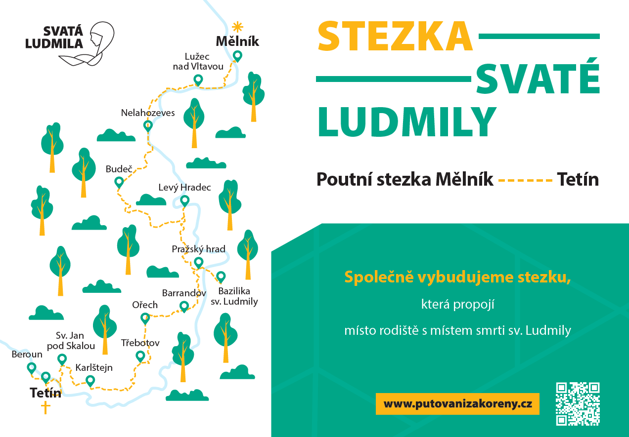 Stezka sv. Ludmily s poutník, Foto Spolek sv. Ludmila