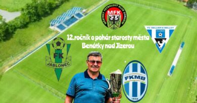 Fotbal, Benátky nad Jizerou, Grafika: Jiří Novotný
